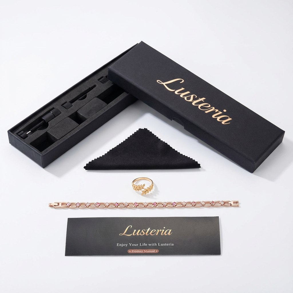 Roselle Rose Gold Crystal Link Bracelet - Image 5