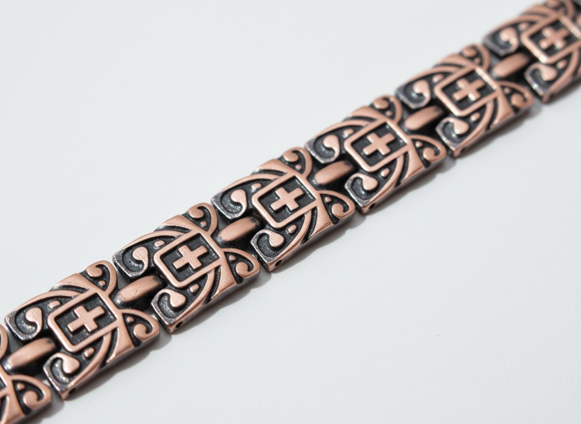 Heritage Cross Red Copper Bracelet - Image 5