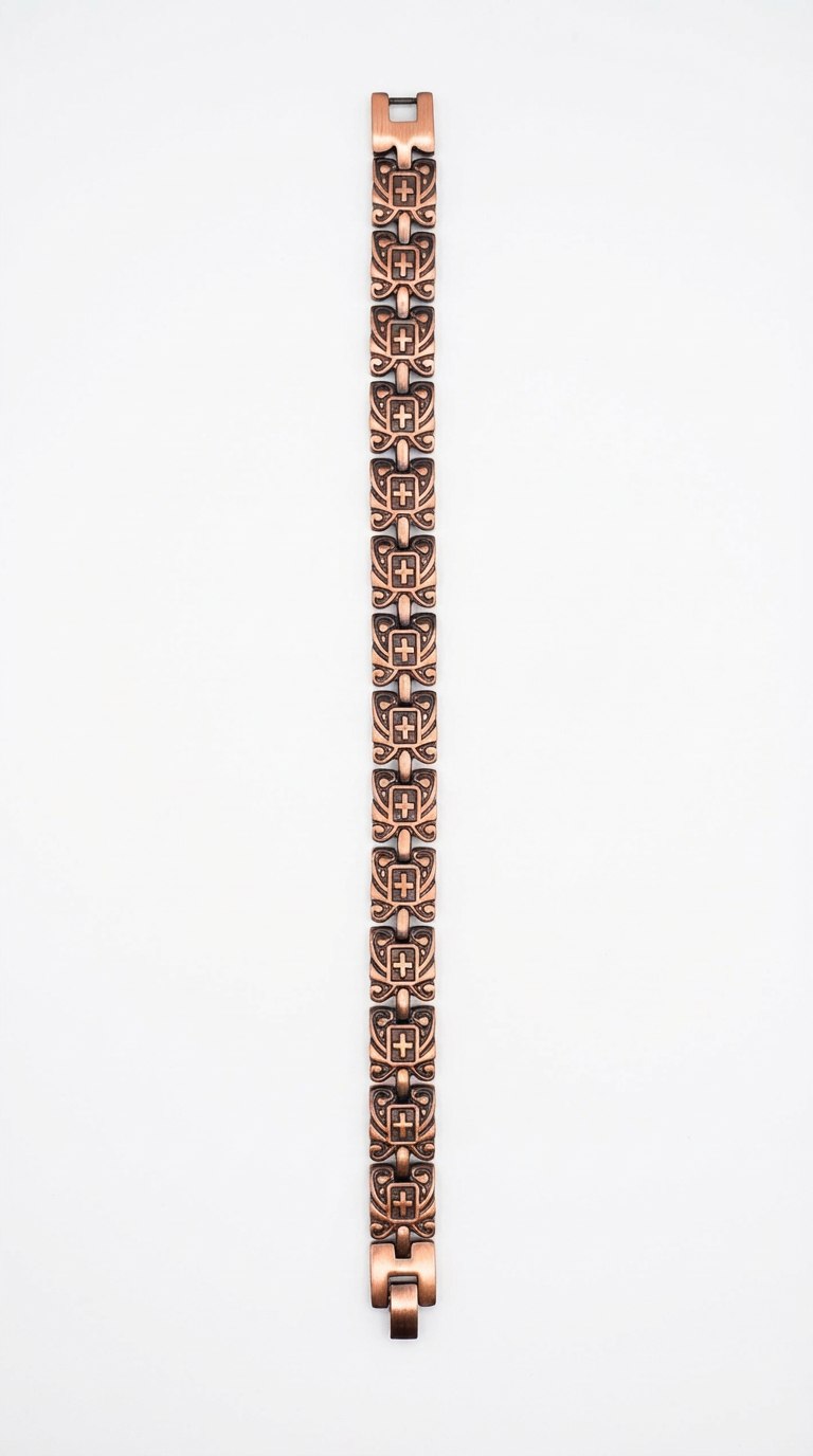 Heritage Cross Red Copper Bracelet - Image 2